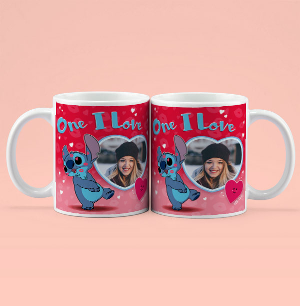 Valentines Photo Disney Stitch Mug
