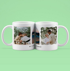 Gorgeous Fiancé Three Photo Personalised Mug
