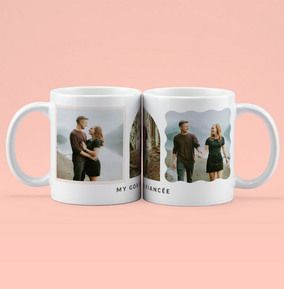 Photo of Gorgeous Fiancée Three Photo Personalised Mug