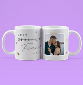 Photo of Best Fiancée Engagement Photo Personalised Mug