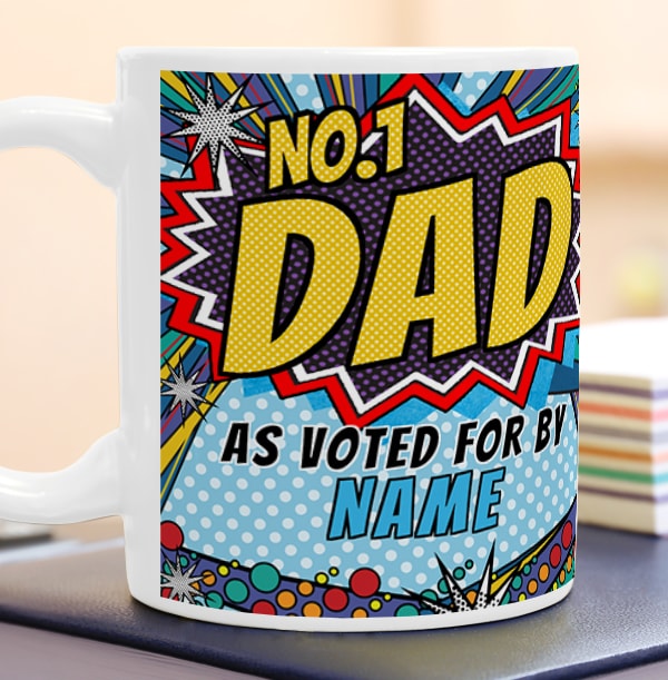 No.1 Dad Personalised Photo Mug