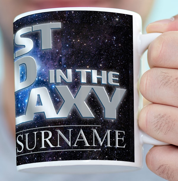 Best Dad In The Galaxy Personalised Photo Mug