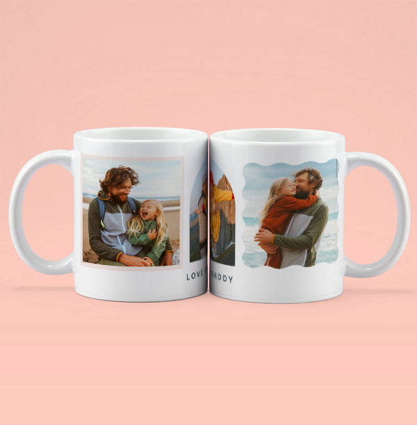 Love You Daddy Three Photo Personalised Mug