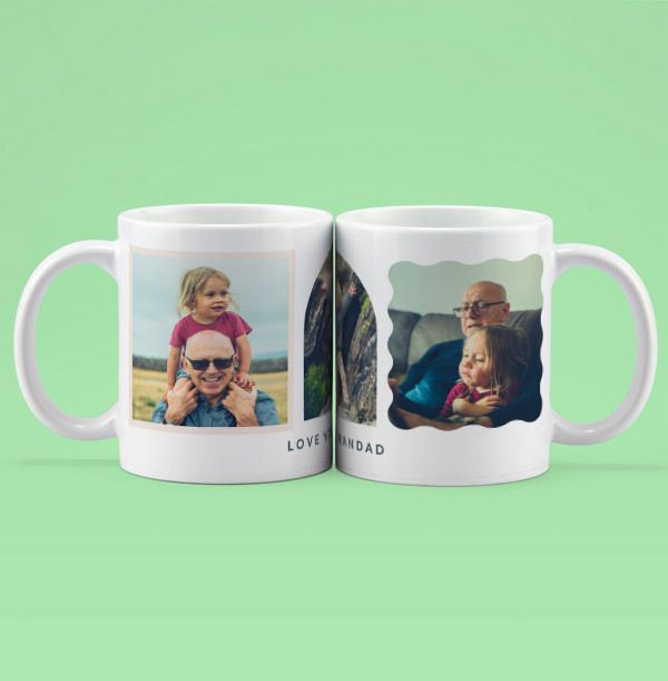 Photo of Love You Grandad Three Photo Personalised Mug