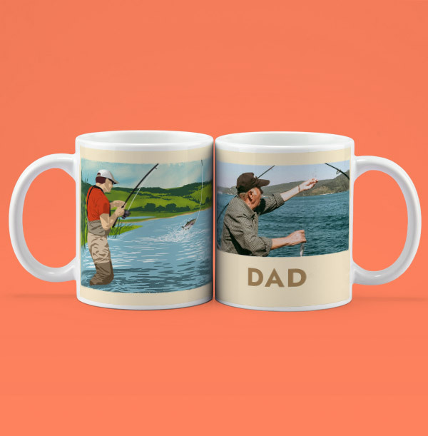 Dad's Fishing Photo Personalised Mug
