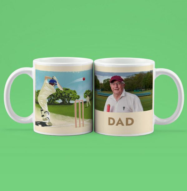 Photo of Dad's Cricket Photo Personalised Mug