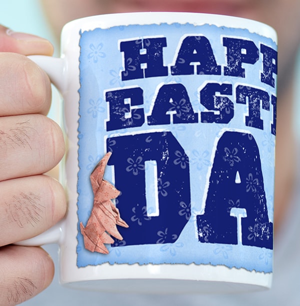 Personalised Mug - Photo Upload Folded with Love for Dad