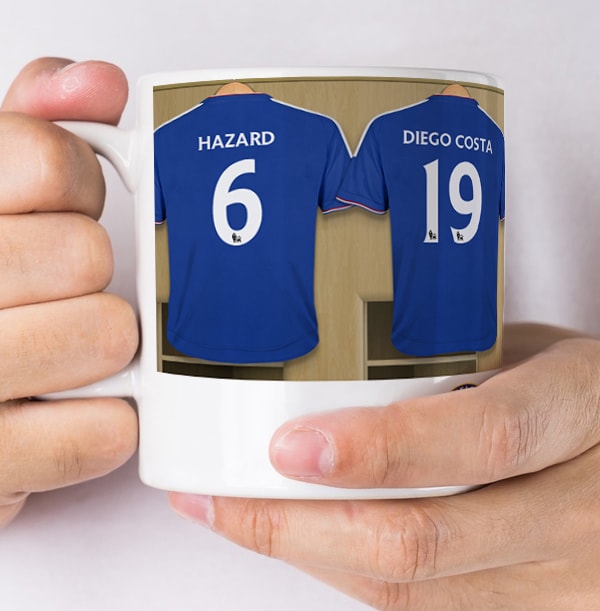 Chelsea Dressing Room Football Mug - UR-In the Paper