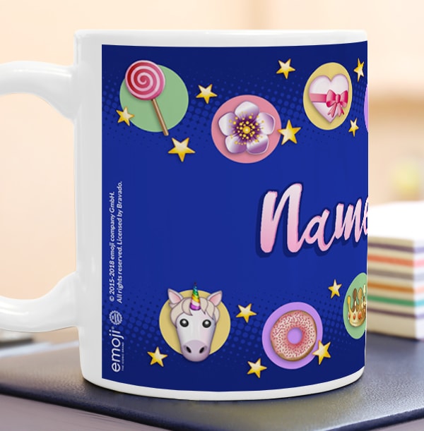Emoji Unicorn Personalised Mug - One of a Kind