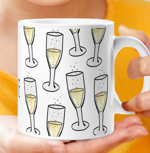 Champagne Flute Personalised Mug