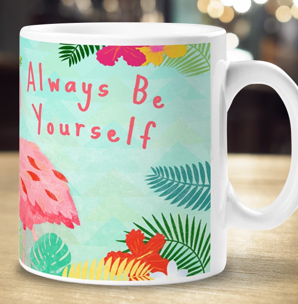 Always Be Yourself Flamingo Photo Mug