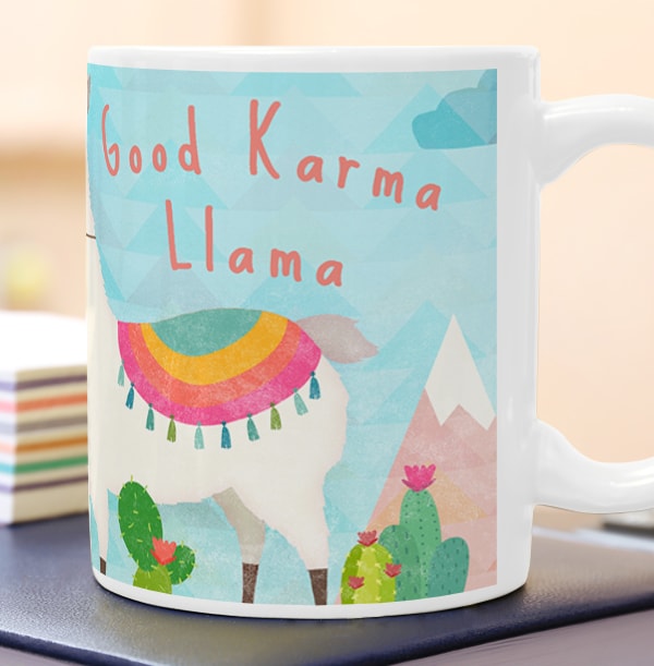 Good Karma Llama Photo Mug