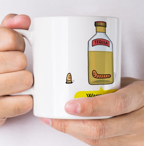 Tequila Worm Personalised Mug