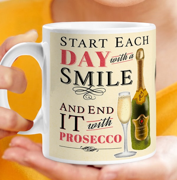 Personalised Prosecco Mug - End Each Day