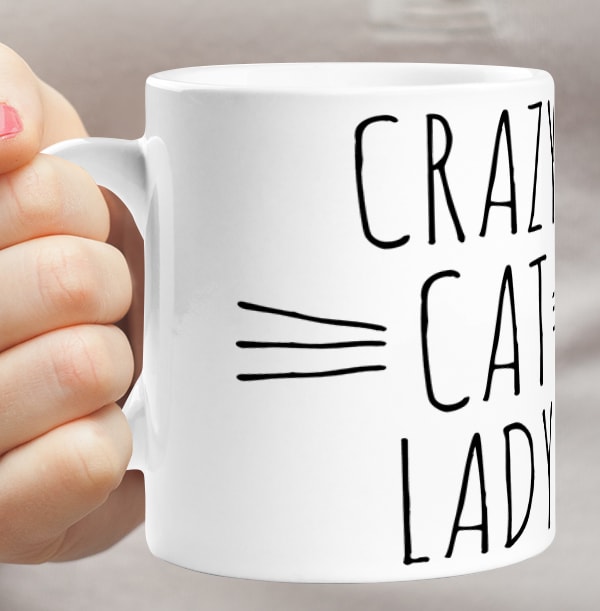 Crazy Cat Lady Personalised Mug