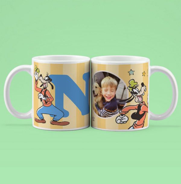 Photo of Disney Goofy Initial Photo Upload Mug