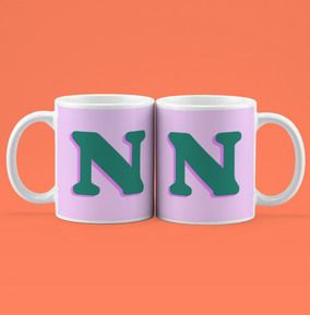 Photo of Pink Personalised Initial Mug