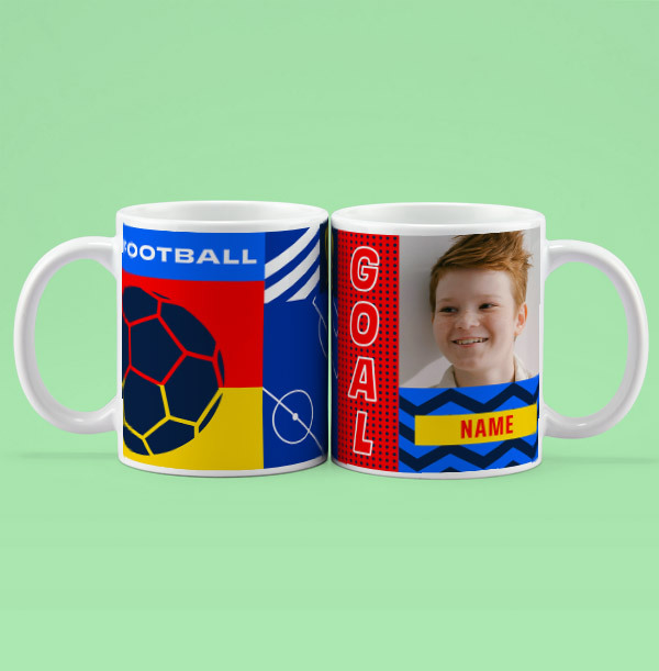 Personalised Photo Football Design Mug
