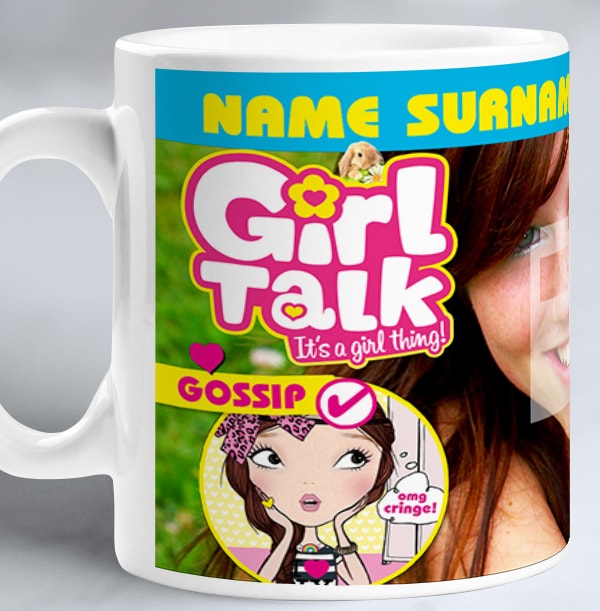Girl Talk Turquoise Mug