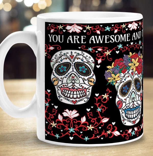 Personalised Mug - Sugar Skull Day of the Dead