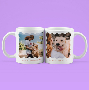 2 Photo Personalised Message Mug