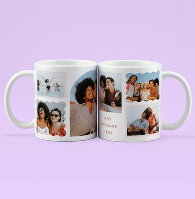 Tap to view 6 Photo Personalised Message Mug