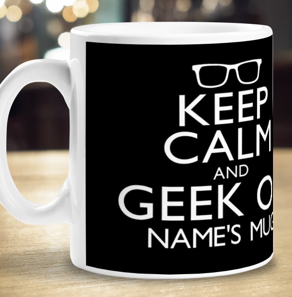 Personalised Mug - Keep Calm & Geek On