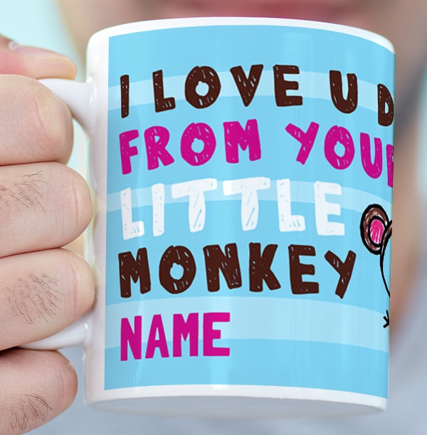 Personalised Photo Upload Monkey Mug