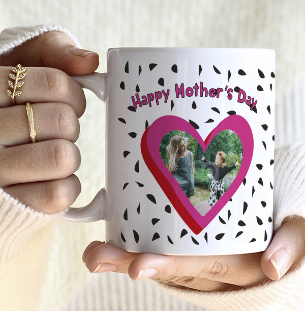 Happy Mother's Day 2 Photo Heart Mug