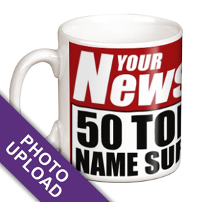 Personalised Mug - Photo Upload Your News Her 50th