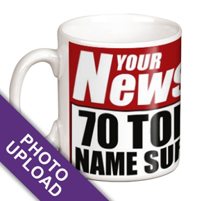 Personalised Mug - Photo Upload Your News Her 70th