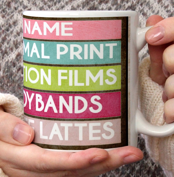 Her Favourites List Personalised Mug