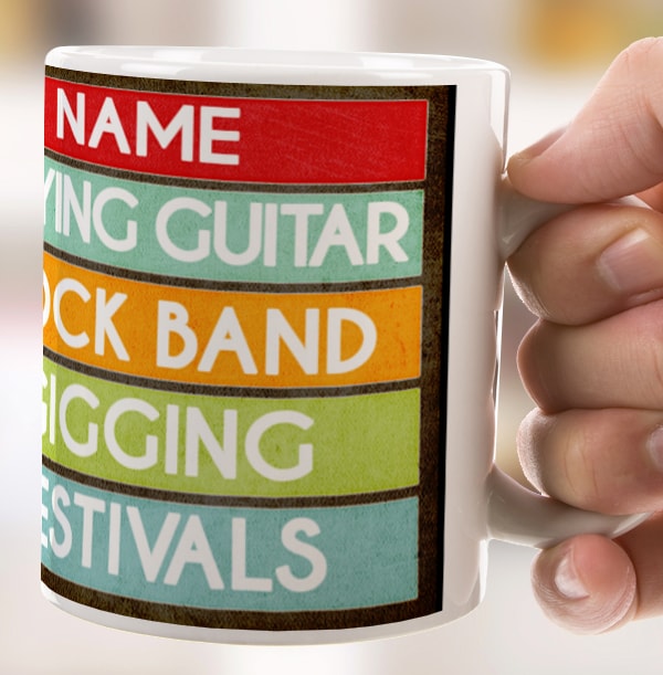 His Favourites List Personalised Mug