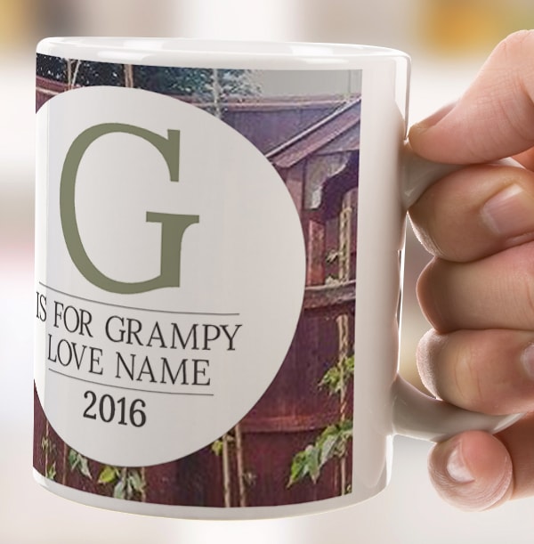 Personalised Mug - Photo Upload For Grampy