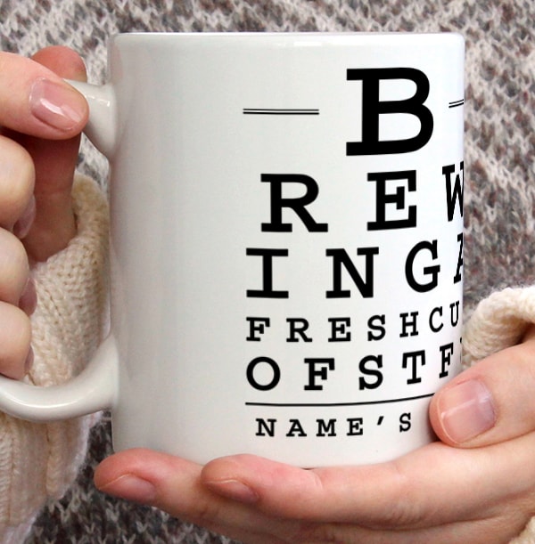 Brewing A Fresh Cup Personalised Mug