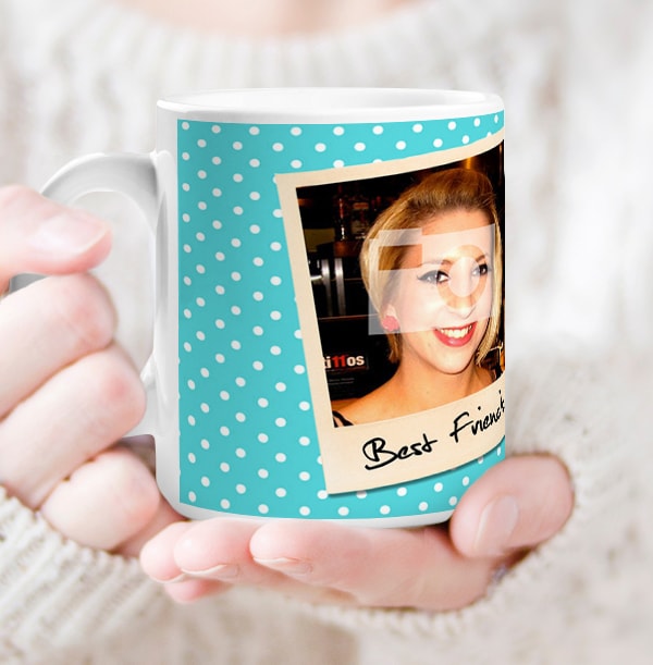 Personalised Mug - 2 Multi Photo Upload Snap Shots Blue