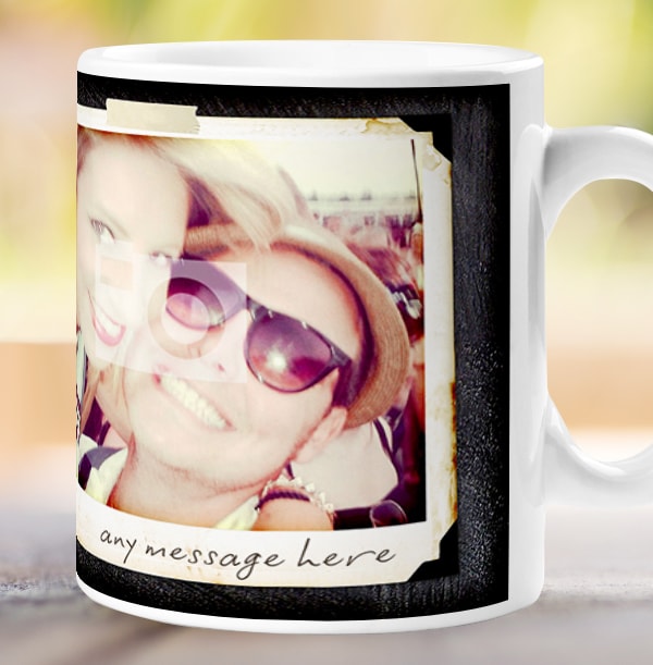 2 Photo Chalk Personalised Mug