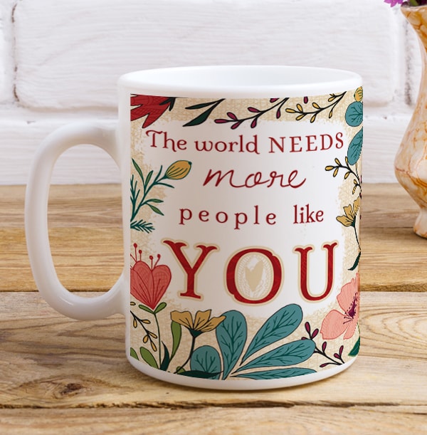 Floral Thank You Personalised Mug