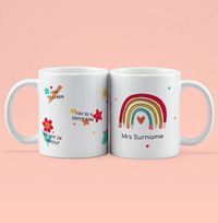 Tap to view Personalised Teacher Mug Rainbow Design