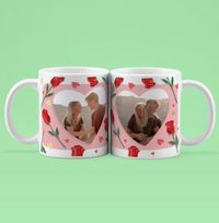 Tap to view Pink Roses & Heart Photo Mug