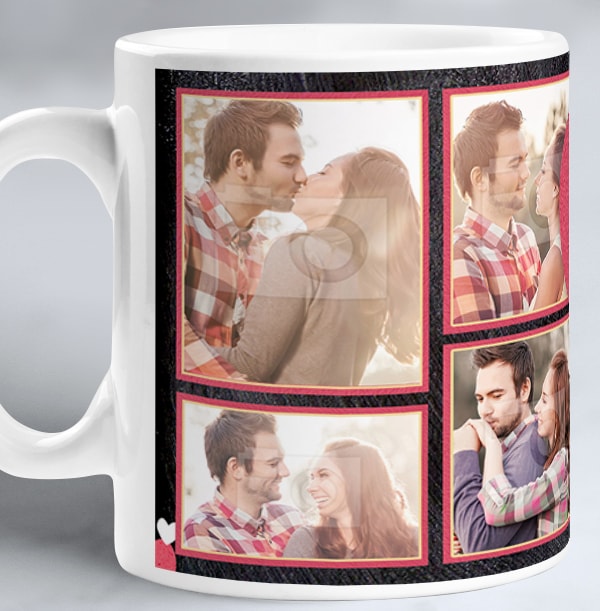 Boyfriend Photo Upload Mug - Black & Gold