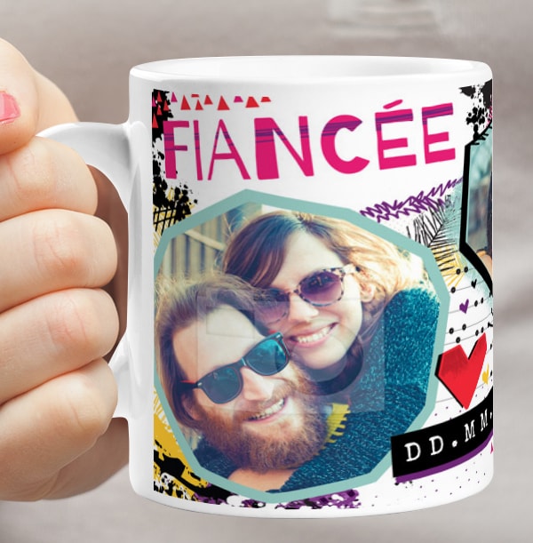 Fiancee Multi Photo Mug