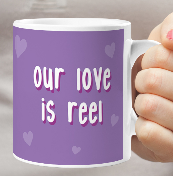 Our Love Is Reel Personalised Mug