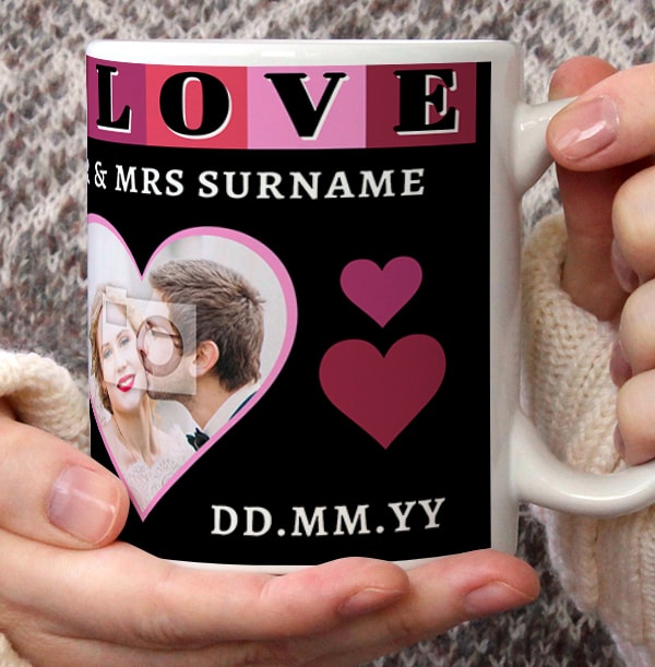Bride & Groom Photo Wedding Mug