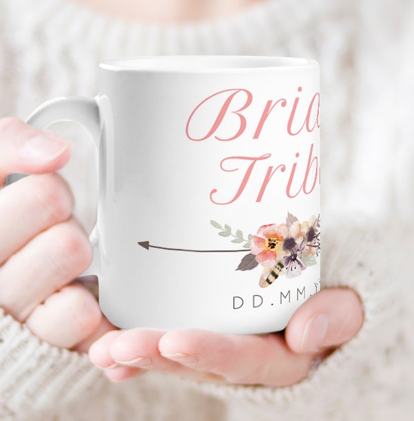 Bride Tribe Wedding Photo Mug