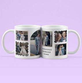 Photo of Gorgeous Husband Six Photo Wedding Personalised Mug