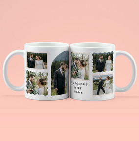 Gorgeous Wife  Six Photo Wedding Personalised Mug [Mug]