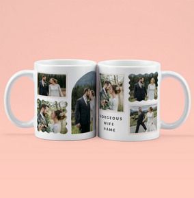 Photo of Gorgeous Wife  Six Photo Wedding Personalised Mug
