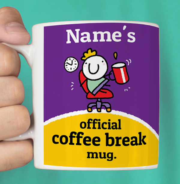 Official Coffee Break Personalised Mug - Lemon Squeezy