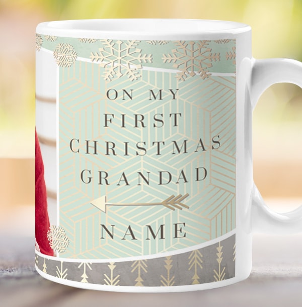 Grandparent First Christmas Photo Mug